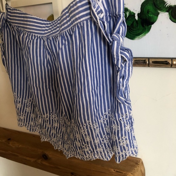 Striped Off-the-Shoulder Eyelet Top or Mini Skirt - Picture 9 of 13